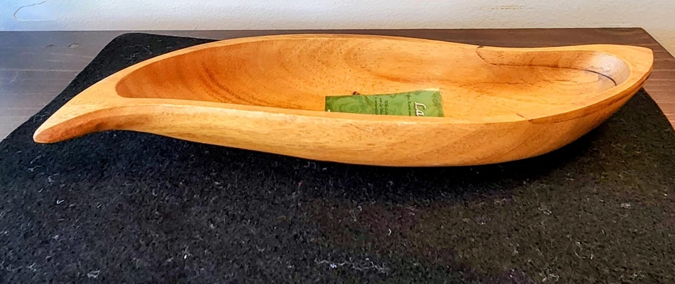 ¡Raro! De colección La Mesa Filipinas Acacia 12" Madera Frutero Comida Cuenco Exhibición Decoración  Foto 4 de 4
