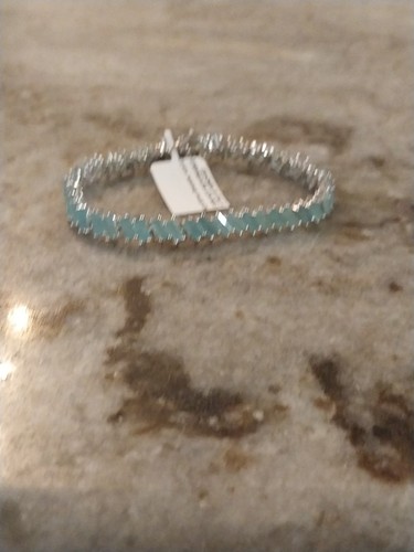 Grandidierite Bracelet in Rhodium Over Sterling Silver (6.50 In) 10.85 c - Picture 9 of 15