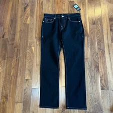 True Religion Men's Black Relaxed Straight Jeans Size 34
