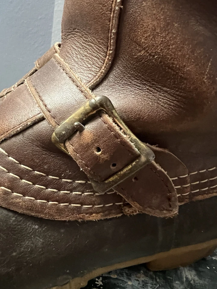 LL Bean Tumbona Hombre Talla 7, Mujer’s 8 Pato Botas Impermeables De Colección Caza Foto 3 de 4