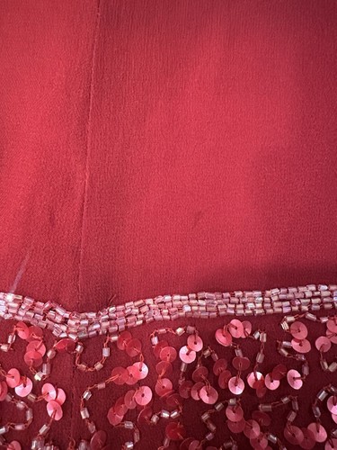 Y2K Vintage Red Halter Dress With Embellishments - Picture 4 of 7