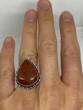 Vintage Genuine Red Jasper Statement Ring