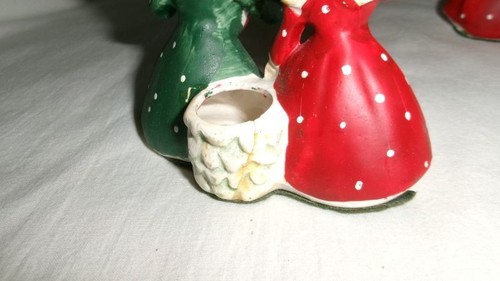 PR VTG COMMADORE GIRL MUSICIAN ANGELS CHRISMAS CANDLEHOLDER BELL CLIMBER SET BOX - Picture 4 of 14