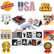 Black and White Baby Toys, Tummy Time High Contrast Newborn Toys 0-3 , Soft B...