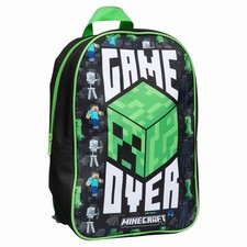 Minecraft Character Backpack for Boys Kids School Bag Rucksack Green Book Bag