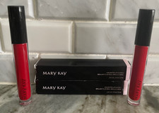 MARY KAY UNLIMITED LIP GLOSS ICONIC RED 153475 LOT OF 2 FULL SIZE NIB 