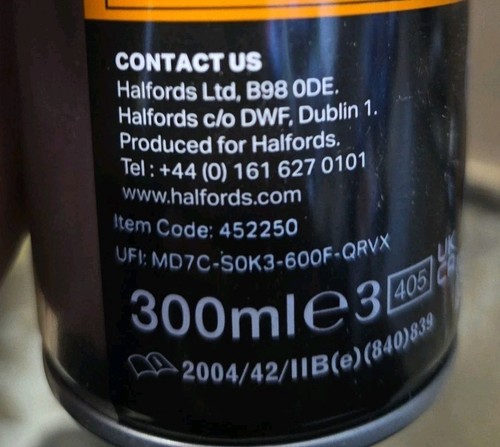 ROVER ARUM WHITE SPRAY PAINT 300ML HALFORDS X 2 - Picture 3 of 3
