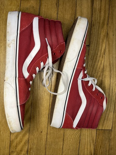Vans Filmore Hi Suede Canvas RED Chili Pepper Skater VN0A5KXTCPE Mens Size 12 - Picture 9 of 11