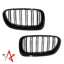 Doppelsteg Kühlergrill Schwarz Glanz für BMW 5er F10 F11 Limousine Touring M-Pak