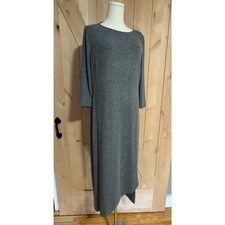 Chicos | NWT Heathered Gray Shift Midi Sweater Dress | Size Small