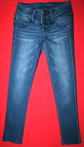 GIRLS JEANS..SIZE 8...by SQUEEZE..SKINNY/STRETCH..3 BUTTON/NO ZIPPER...EXCELLENT - Picture 6 of 7