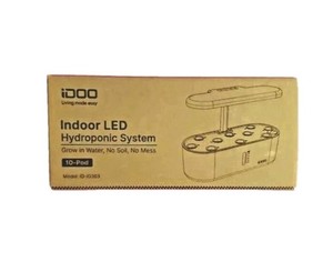 Indoor LED Hydroponic 10-Pod Growing System Adjust Height Water Shortage Alarm
