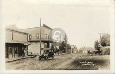 Burr Oak IA Iowa Main St reet View 1915 RPPC Photo Postcard COPY