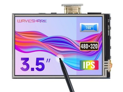 3.5'' Resistive Touch Screen LCD for Raspberry Pi, HDMI, 480x320, Windows Compati