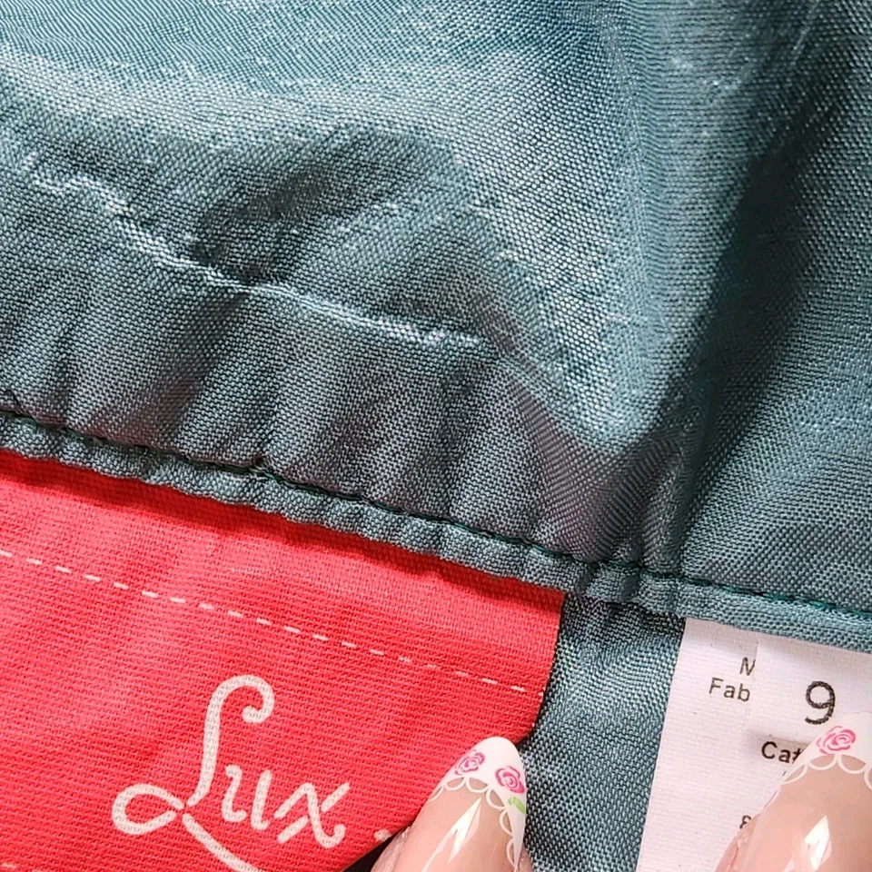 Falda Y2K Mezcla Lana Talla 9 Preppy Academia Encaje Borde Azul Lux De Colección Foto 4 de 4