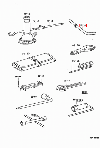 Genuine LandCruiser LJ79 LJ78 LJ77 LJ73 LJ72 LJ71 Hydraulic Jack Winder Handle - Picture 20 of 20