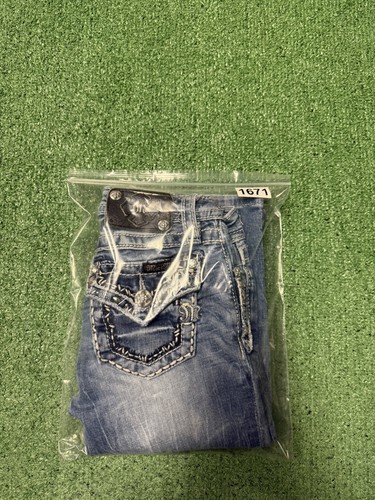 Miss Me Jeans Cuffed Capri Girl Size 8 (22x15) Cowgirl Rhinestone JK8325P MARKED - Picture 15 of 15