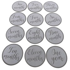 Baby Milestone Discs Wooden Photo Prop Newborn Photography 12 Months