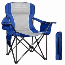 Oversized Camping Chairs, 500lbs Padded Outdoor Chair with Lumbar Support