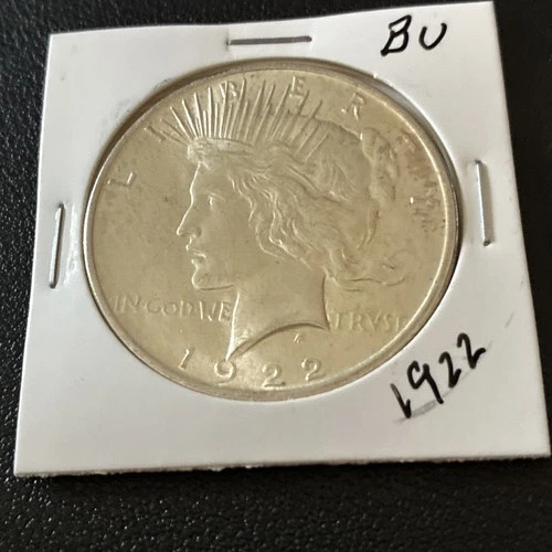 1922 Peace Silver Dollar. Brilliant Uncirculated. Beautiful Coin.