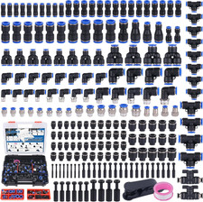 200 PCS Quick Connect Air Hose Fitting Assortment Kit,Push to Connect Fittings 1
