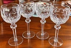 Set of 4 Waterford Crystal Curraghmore Wine Goblets 7.5” Vintage Gothic Mark