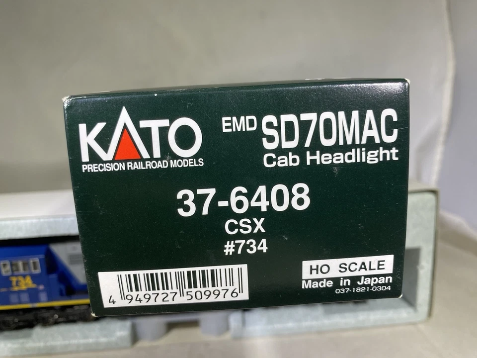 KATO 37-6408 EMD SD70MAC Cab Headlight CSX # 734 HO Scale NIB NEW - Image 3 of 4