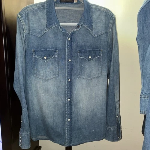 Full Count 4894HW Denim Western Shirt Size 40 - product listing photo