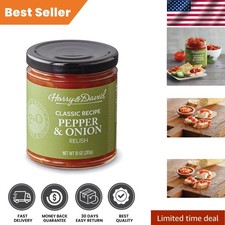Classic Pepper Onion Relish 10 Oz - Gourmet Hot Dog Hamburger Topping