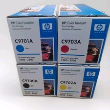 Bundle of 4 HP 121A C9700A C9701A C9702A C9703A Toner Print Cartridges