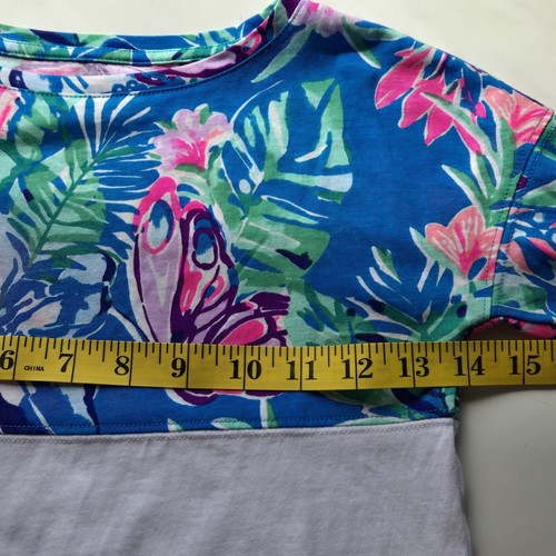 Lilly Pulitzer Mini Finn Size S 4/5 Pundy Blue Isle Be Back T Shirt Beach - Picture 4 of 6