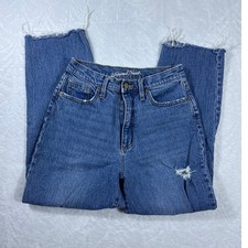 Universal Thread Women's 8/29R Jeans Vintage Straight Ripped High Rise Cotton