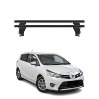Menabo DachträGer GrundtäGer FüR Toyota Verso 2009-2018 50Kg Alu Schwarz 2 Tlg