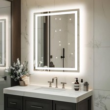 32"x 24" LED Bathroom Mirror with Lights, Dimmable, Double Lights, Backlit  ...