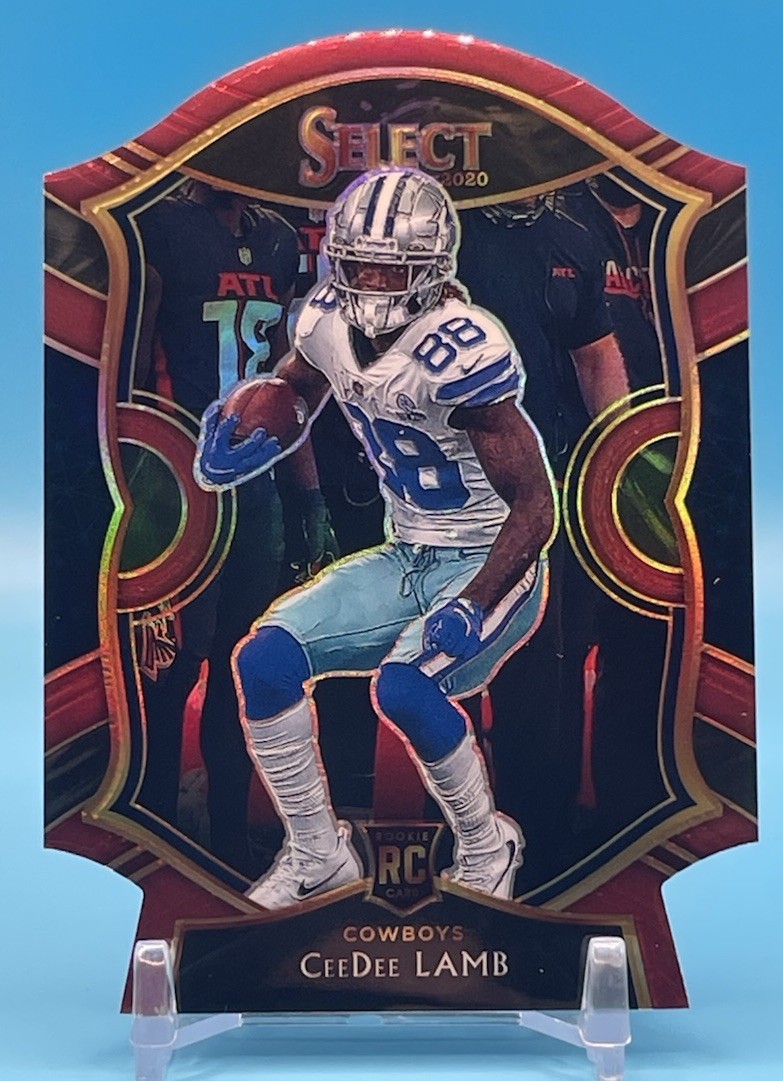 2020 Panini Select - Concourse CeeDee Lamb #57 Red Prizm Die-Cut (RC)