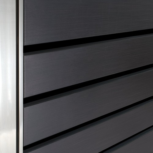 Zelsius Mülltonnenbox für zwei Mülltonnen | Anthrazit, Tür in Holzoptik *B-Ware* - Bild 10 von 10