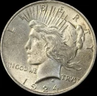 1924 P Peace Silver Dollar High Grade BU Uncirculated Philadelphia Mint