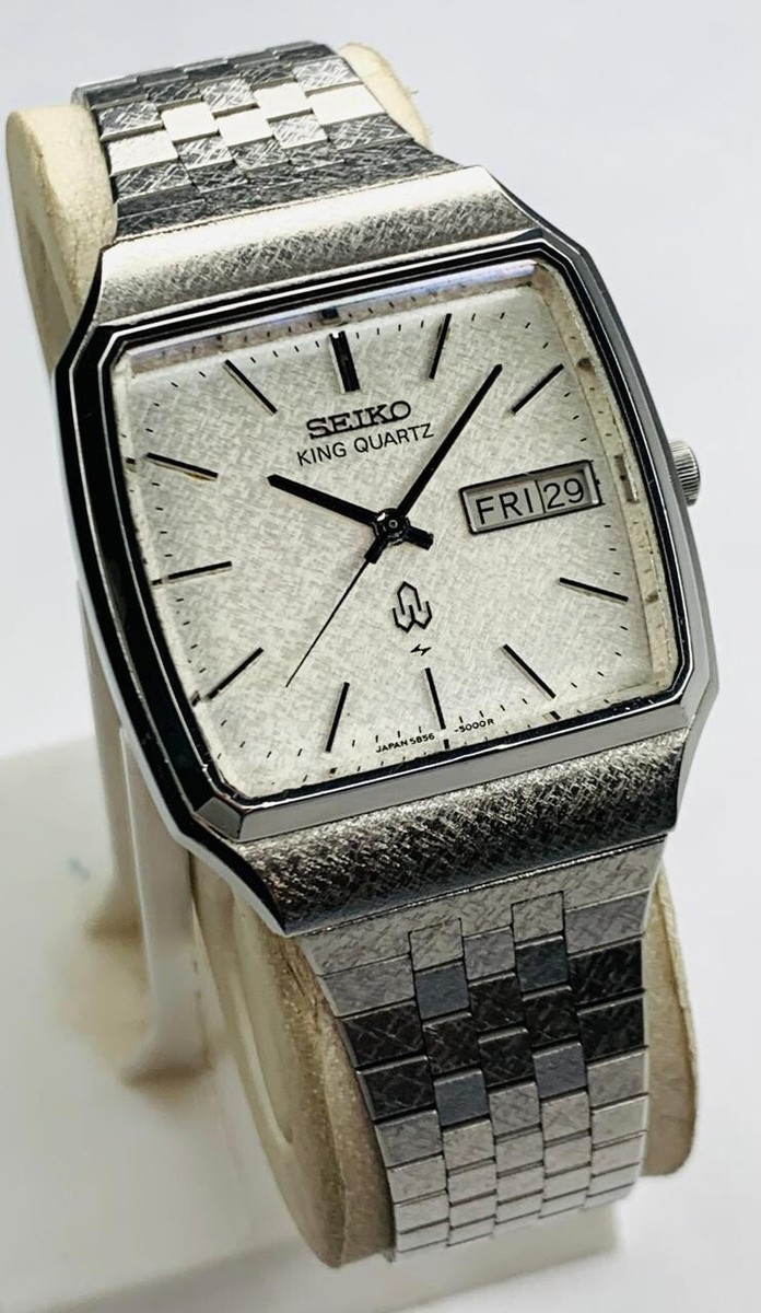 SEIKO キングクォーツ 5856-5000 (W2060) Vintage Seiko King Quartz Rare Snowflake Dial 5856-5000