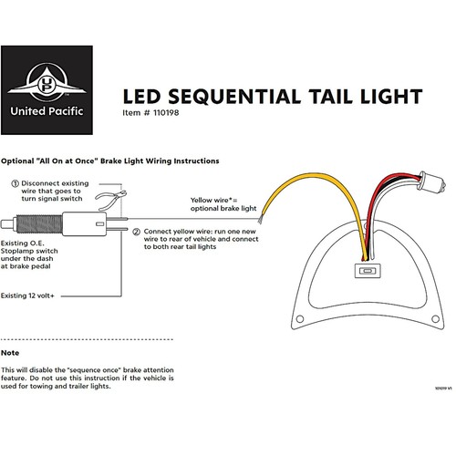 57 Chevy Bel Air Sequential LED Tail / Back Up / Park Light Lenses & Flasher Set - Picture 11 of 12