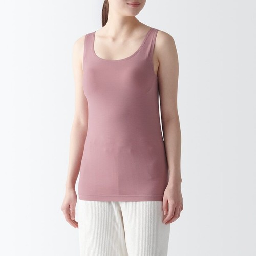Sujetador liso MUJI Top sin mangas XS-XXL 4 colores con copas laterales sin costuras para mujer Nuevo con etiquetas - Imagen 8 de 40