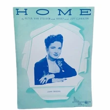Antique sheet music song paper ephemera 1944 Home Joan Brooks Van Steeden AC1