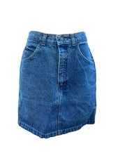 GAP Vintage Denim Jean Pencil Skirt Med Wash Yoke Back 8 USA