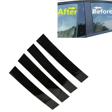 Glossy Black Pillar Post Door Trim Cover For Dodge Ram 1500 2500 3500  2002-2008