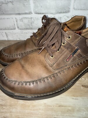 Ecco Seawalker Comfort Casual Oxford Brown Leather Men display picture 1