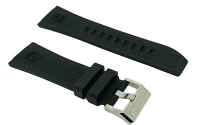 CANDINO Ersatzband 26mm Kautschuk schwarz C4774 Schließe silberfarben Easy Click
