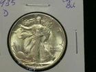 1935-D Very Choice BU Walking Liberty Half Dollar       QV72