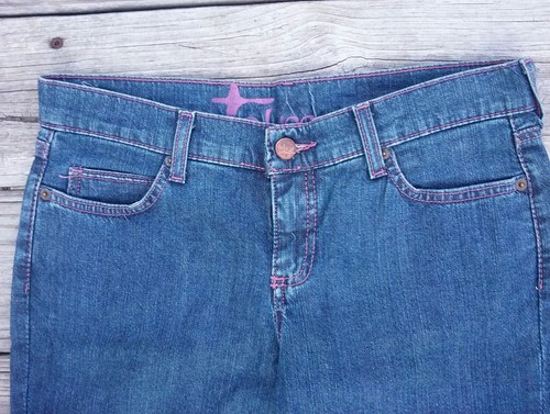 FALMER Sz 28 (30" x 29") Pink Stitch Dark Faded Womens Straight Leg Jeans UK - Picture 3 of 9