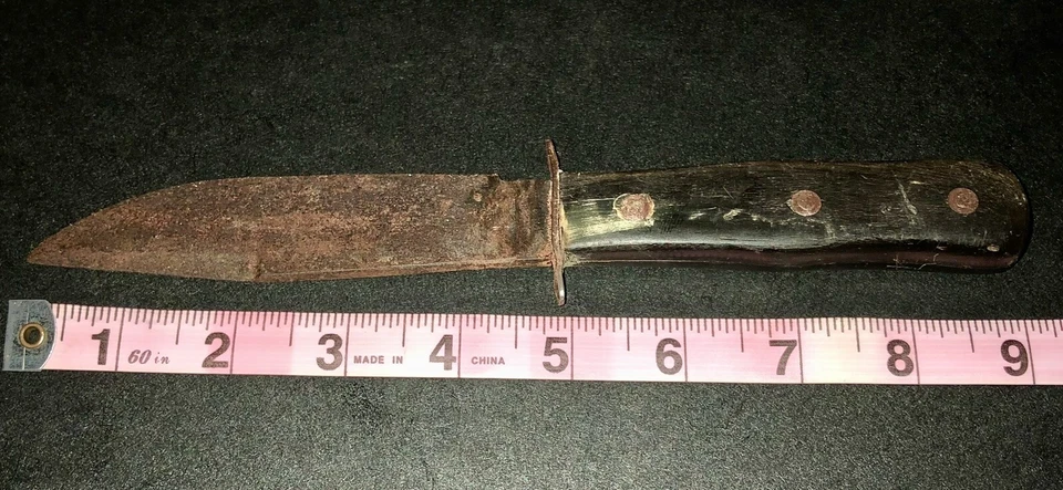 Original WW2 1940 Italian Fighting Knife Dagger Bakelite Trench Art Ground Dug - Image 4 of 4