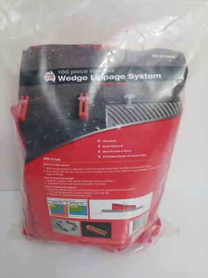 DTA Wedge Lippage System 100 Pieces Red WLW100A New Sealed Holds Tiles Level