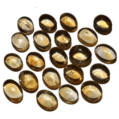 Lot 21 Pcs Brazilian Natural Citrine Untreated 13mm-16mm Oval Cabochon Gemstones - Picture 7 of 11